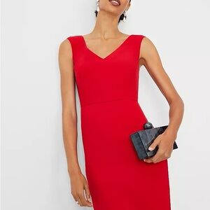 Ann Taylor Red Sheath Dress - NWT